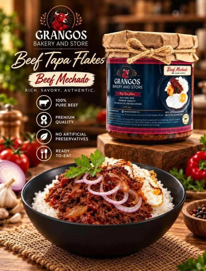 Beef Tapa Flakes" beef mechado"